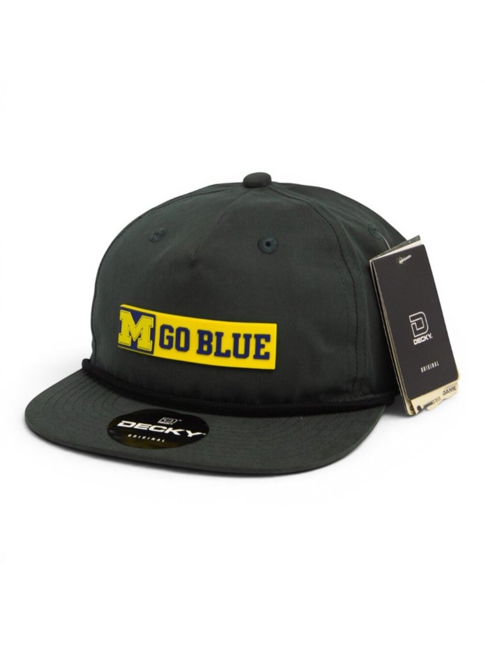 Michigan Wolverines GO BLUE Maize 3D Classic Rope Hat- Charcoal/ Black